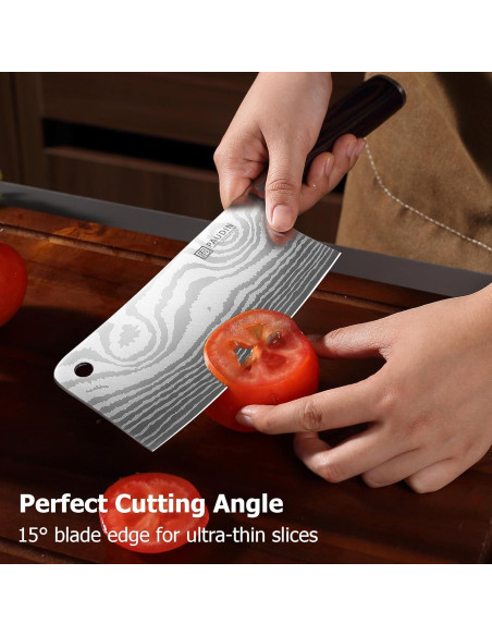 Cuchillo Cleaver PAUDIN 30.4 cm Acero Inoxidable Mango Madera