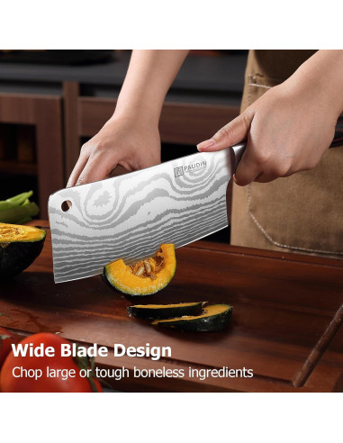 Cuchillo Cleaver PAUDIN 30.4 cm Acero Inoxidable Mango Madera