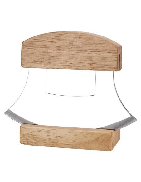 Cuchillo Ulu de Alaska Senvasfa 15,24 cm con soporte de madera