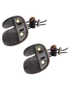 Protector de Dedos de Arquería Zelerdo - 2 Piezas Piel Vaca