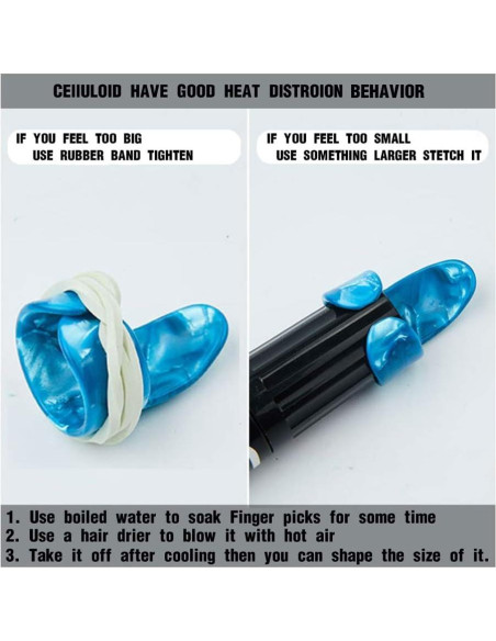 Set de Protectores de Dedo y Picks para Guitarra Silicona