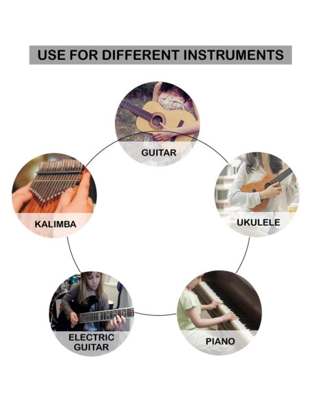 Set de Protectores de Dedo y Picks para Guitarra Silicona