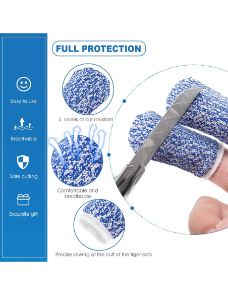 Juego de 9 Protectores de Dedos Raiten Acero Inoxidable