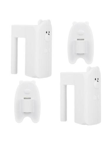 2 Protectores de Puerta para Bebés BOXOB Silicona Blanco