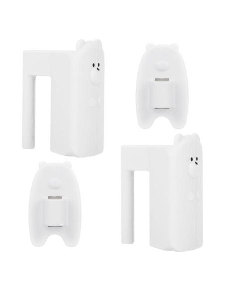 2 Protectores de Puerta para Bebés BOXOB Silicona Blanco