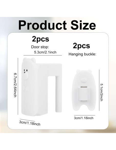 2 Protectores de Puerta para Bebés BOXOB Silicona Blanco