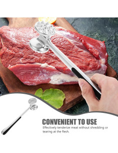 Martillo Aplanador de Carne Cabilock Acero Inoxidable 28x7.5cm 2