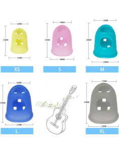 40 Protectores de Dedo de Silicona para Guitarra Multicolor 2