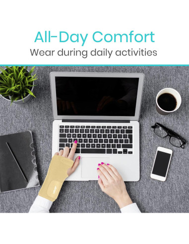 Férula de Muñeca Vive Beige Izquierda para Síndrome del Túnel Carpiano