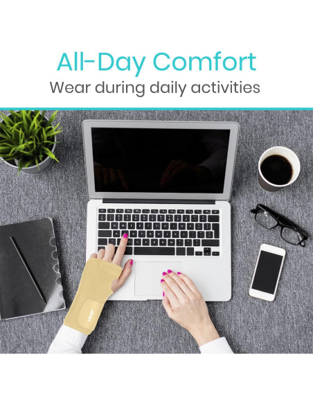 Férula de Muñeca Vive Beige Izquierda para Síndrome del Túnel Carpiano