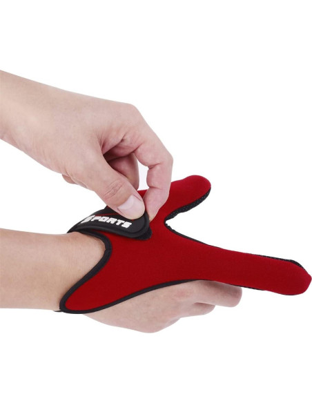 Guante de Pesca Profesional Uniwit Rojo Ajustable