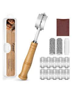 Cortador de Pan Furneet con 11 Cuchillas y Mango de Madera