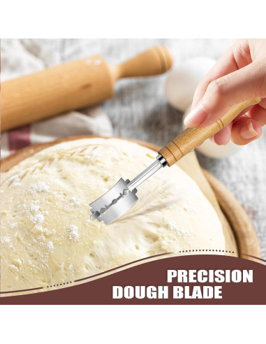 Cortador de Pan Furneet con 11 Cuchillas y Mango de Madera