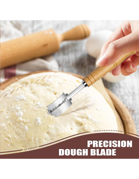 Cortador de Pan Furneet con 11 Cuchillas y Mango de Madera