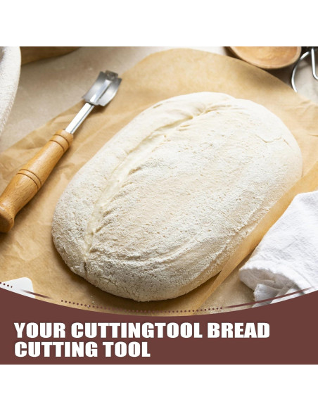 Cortador de Pan Furneet con 11 Cuchillas y Mango de Madera