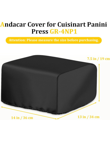 Funda Impermeable Andacar para Cuisinart Panini Press GR-4NP1