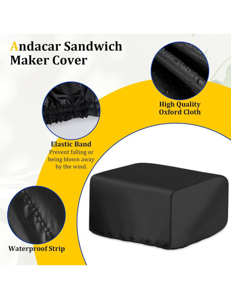 Funda Impermeable Andacar para Cuisinart Panini Press GR-4NP1