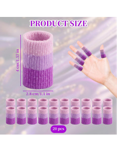 20 Protectores de Dedos de Ganchillo Asofelk 4cm Transpirables 2