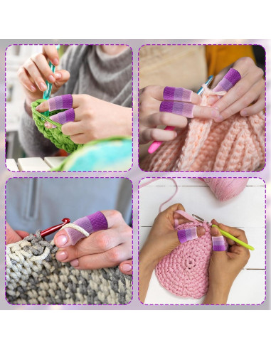 20 Protectores de Dedos de Ganchillo Asofelk 4cm Transpirables