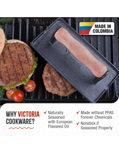 Prensa Panini Hierro Fundido Victoria 1,09 kg Rectangular 2