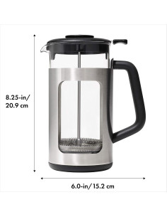 Prensa Francesa OXO Brew 8 Tazas Acero Inoxidable 0.95L 2