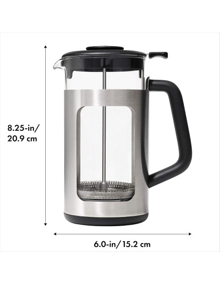 Prensa Francesa OXO Brew 8 Tazas Acero Inoxidable 0.95L