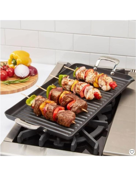 Plancha Parrilla Doble Cuisinart 45,72 x 25,4 cm Antiadherente