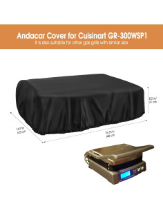 Funda Impermeable Andacar para Parrilla Cuisinart GR-300WSP1 2
