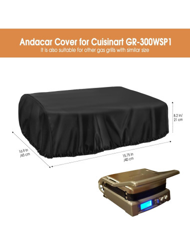Funda Impermeable Andacar para Parrilla Cuisinart GR-300WSP1