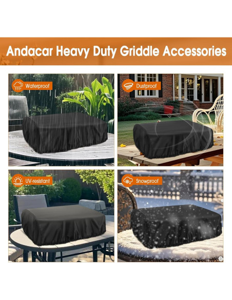 Funda Impermeable Andacar para Parrilla Cuisinart GR-300WSP1