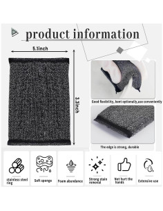 Esponjas de Acero Inoxidable EdgeVue - Paquete de 6 2