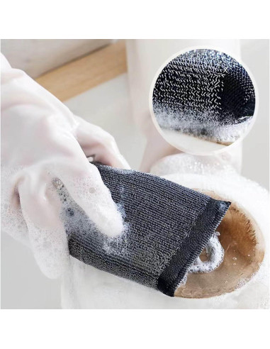 Esponjas de Acero Inoxidable EdgeVue - Paquete de 6