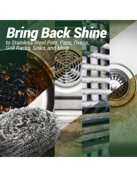 Esponjas de Acero Inoxidable Fuller Brush - 3 Piezas Alta Resistencia