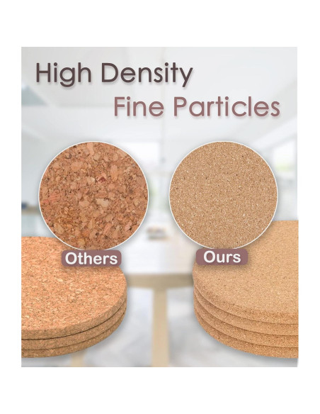 Trivete de Corcho KITLAB 20 cm Resistente al Calor - 4 Pcs