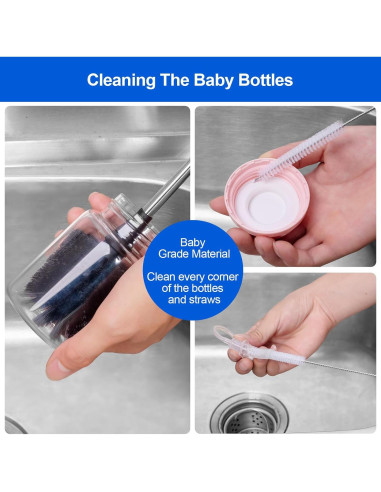 Cepillo Limpiador de Botellas SweeBe con Mango Largo 38 cm