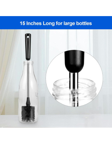 Cepillo Limpiador de Botellas SweeBe con Mango Largo 38 cm