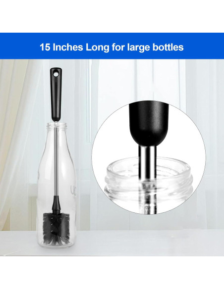 Cepillo Limpiador de Botellas SweeBe con Mango Largo 38 cm