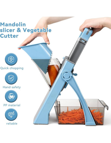 Rebanador Mandolina Seguro XAYCDEHN Ajustable 0.1-8mm