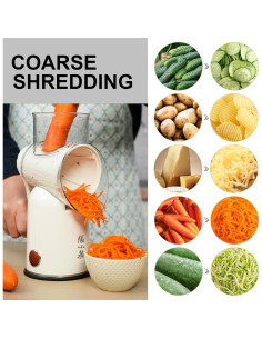 Rallador de Queso Rotativo ZHANG XIAO QUAN 5 en 1 Blanco 2