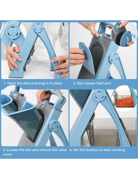 Rebanador Mandolina Seguro XAYCDEHN Ajustable 0.1-8mm