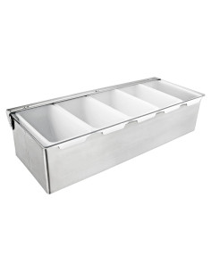 Dispensador de Condimentos Acero Inoxidable New Star 5 Compartimentos