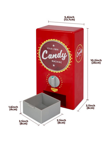 Dispensador de Caramelos Retro YORBO 25.9 cm Rojo