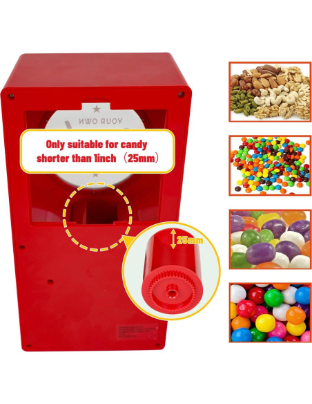 Dispensador de Caramelos Retro YORBO 25.9 cm Rojo