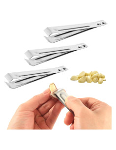 3 Piezas Pelador de Ajo Acero Inoxidable NQEUEPN