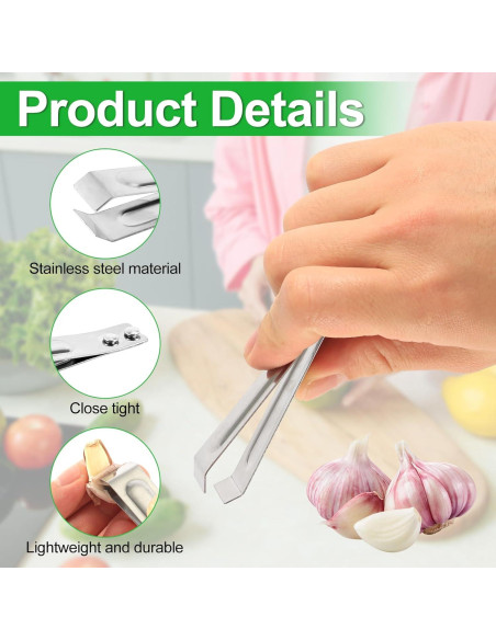 3 Piezas Pelador de Ajo Acero Inoxidable NQEUEPN