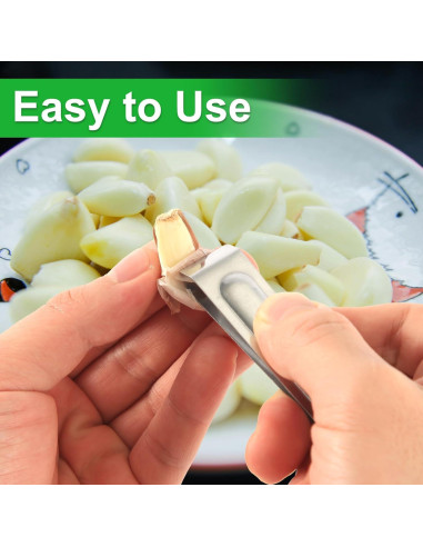 3 Piezas Pelador de Ajo Acero Inoxidable NQEUEPN