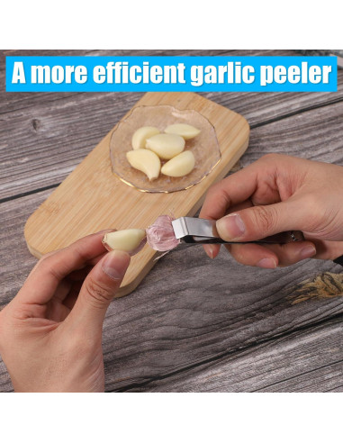 3 Piezas Pinzas de Ajo Acero Inoxidable Lasuroa