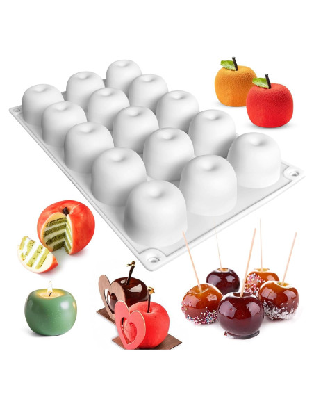 Molde de Silicona Manzana SIQINZONGWA 15 Cavidades 3D