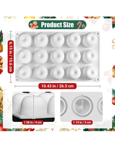 Molde de Silicona Manzana SIQINZONGWA 15 Cavidades 3D