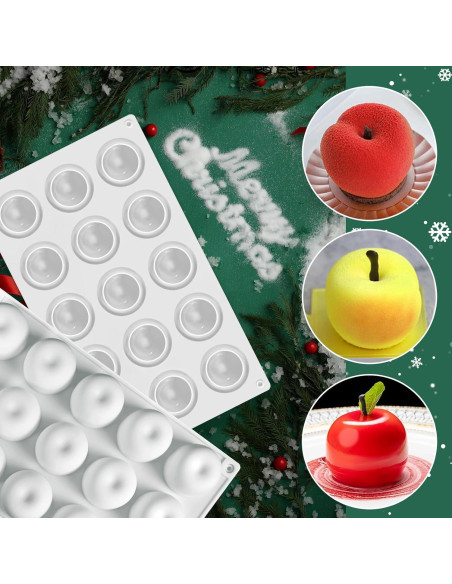 Molde de Silicona Manzana SIQINZONGWA 15 Cavidades 3D